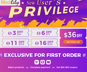 Exclusive Coupons for Modlily New Members: Come&Shop on Modlily!